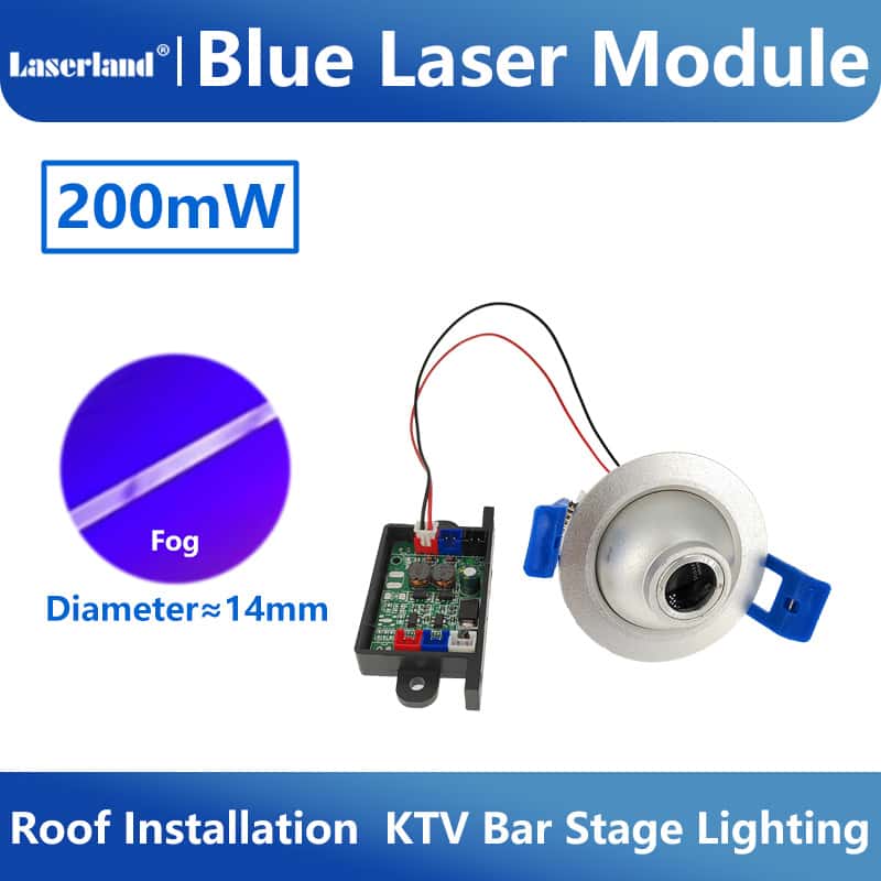 450nm 200mW Blue Embeded Laser Head Bar KTV Ball Stage Light Laser Module TTL