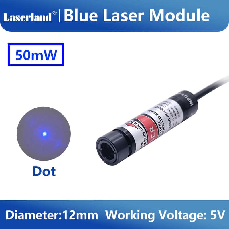12mm 18mm 445nm 450nm Blue Dot Laser Module Focusable - Image 4