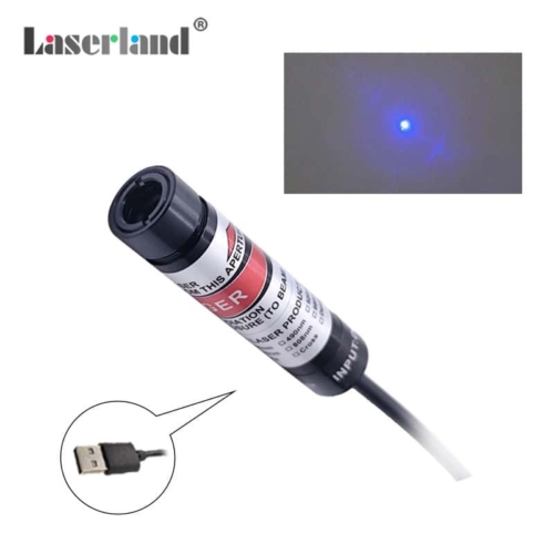 12mm 445nm 450nm 20mW Blue Dot Laser Module Focusable (USB)