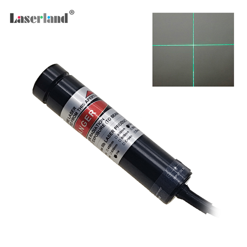 16mm 520nm Green Cross Laser Module for Position Guide for Cloth Fabric Heat Press Screen Printing Wood Stone Alignment