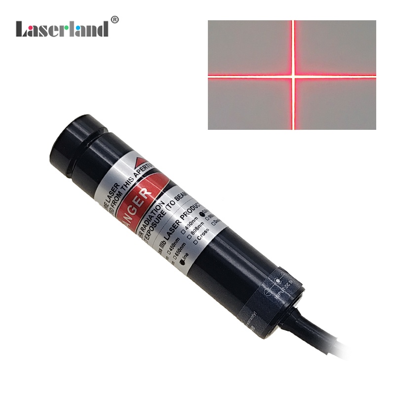 16mm 638nm Cross Laser Module for Position Guide for Cloth Fabric Heat Press Screen Printing Wood Stone Alignment