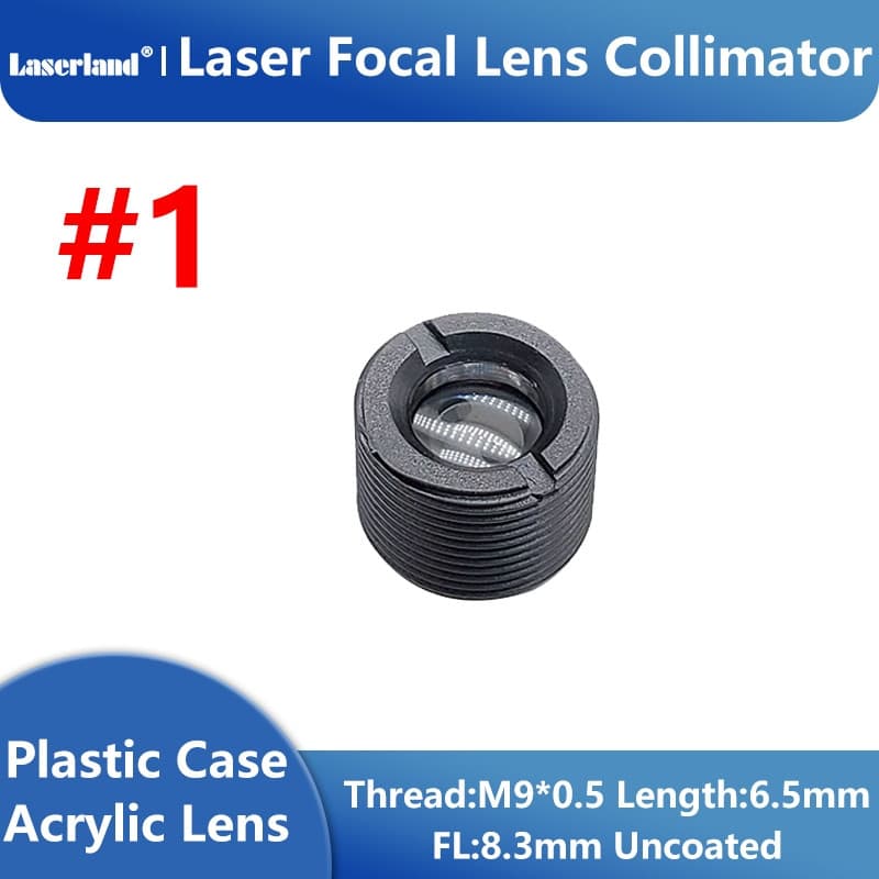 #1 200nm-1100nm M9 P0.5 FL8.3mm Length 6.5mm Focal Collimating for All Wavelength Laser