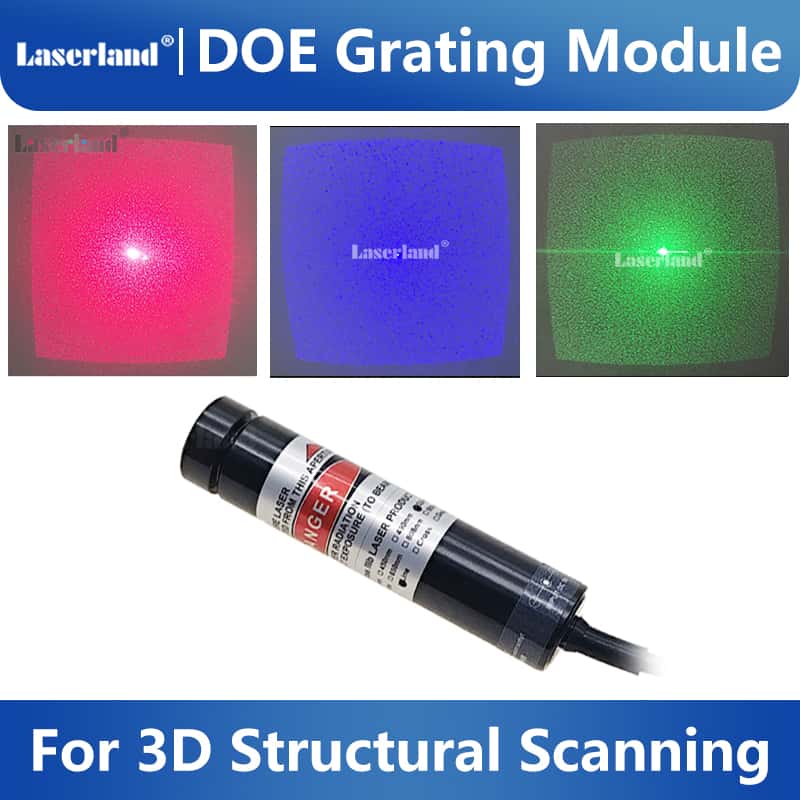 DOE 450nm Blue 520nm Green 650nm Red Speckle Laser Module for AFR Face Recognition