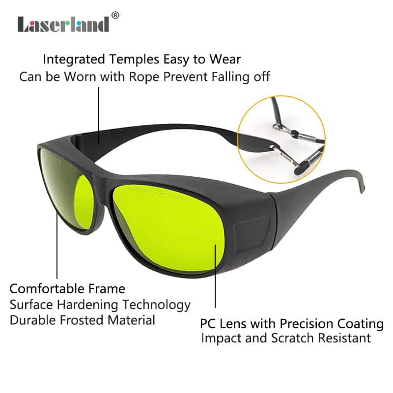 T3 190-450nm & 800-1100nm OD4+ Blue+IR Laser Protective Goggles Safety Glasses CE - Image 3