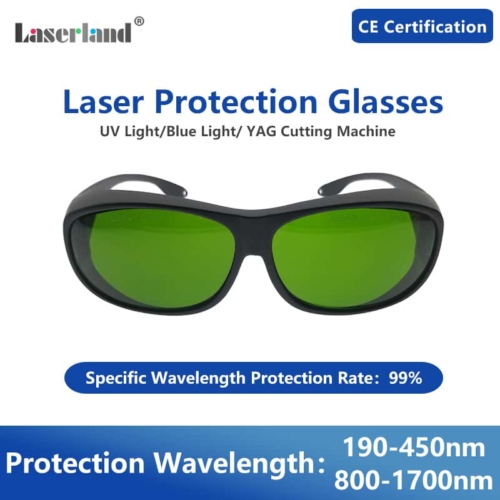 T4 190-450nm&800-1700nm OD4+ Blue+IR Laser Protective Goggles Safety Glasses CE