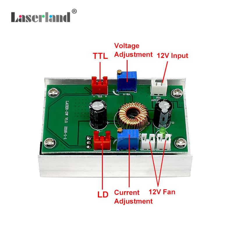 ACC High-power Stage Lighting Engraving Machine Laser Driver Circuit Board RGB1W-5W with TTL - Image 3