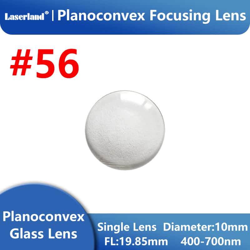 #56 5pcs 10mm FL19.85 Focus Focal Glass Lens for 400-700nm Laser