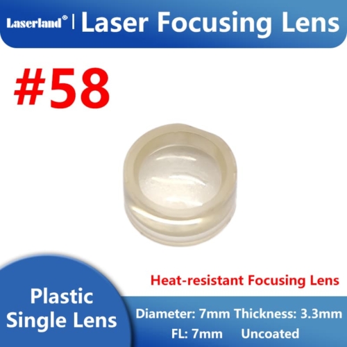 #58 Heat-resistant Focusing Lens Focal Lens Plastic Lens 200℃ for 200-500mW Laser